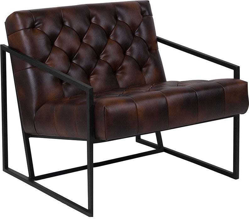 Hercules Madison Series Bomber Jacket Leather Tufted Lounge Chair