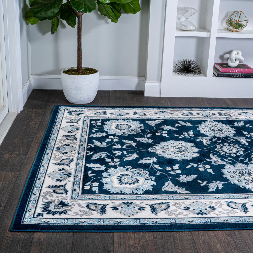 Cherie French Cottage, Navy and Ivory, 3x5