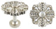 Urbanest Set of 2 Large Eve Drapery Medallion Holdback, Pewter
