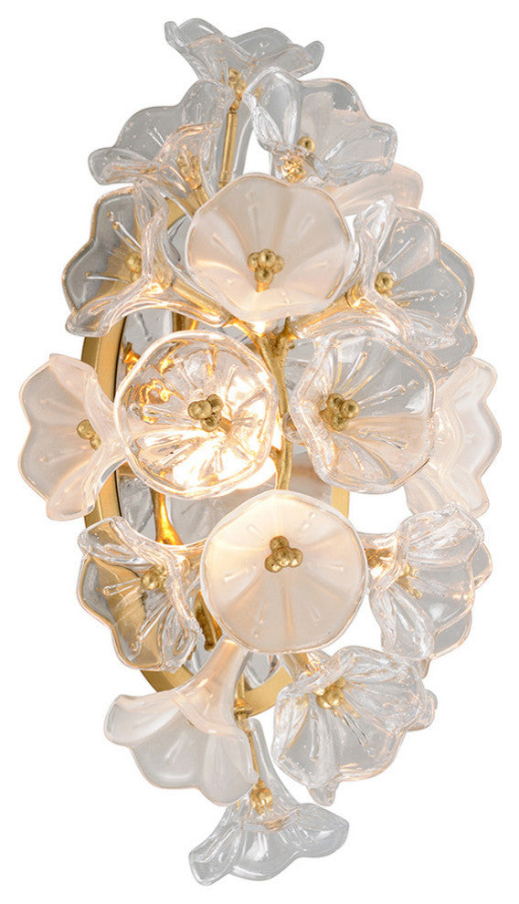 Jasmine, LED Wall Sconce, Gold Leaf