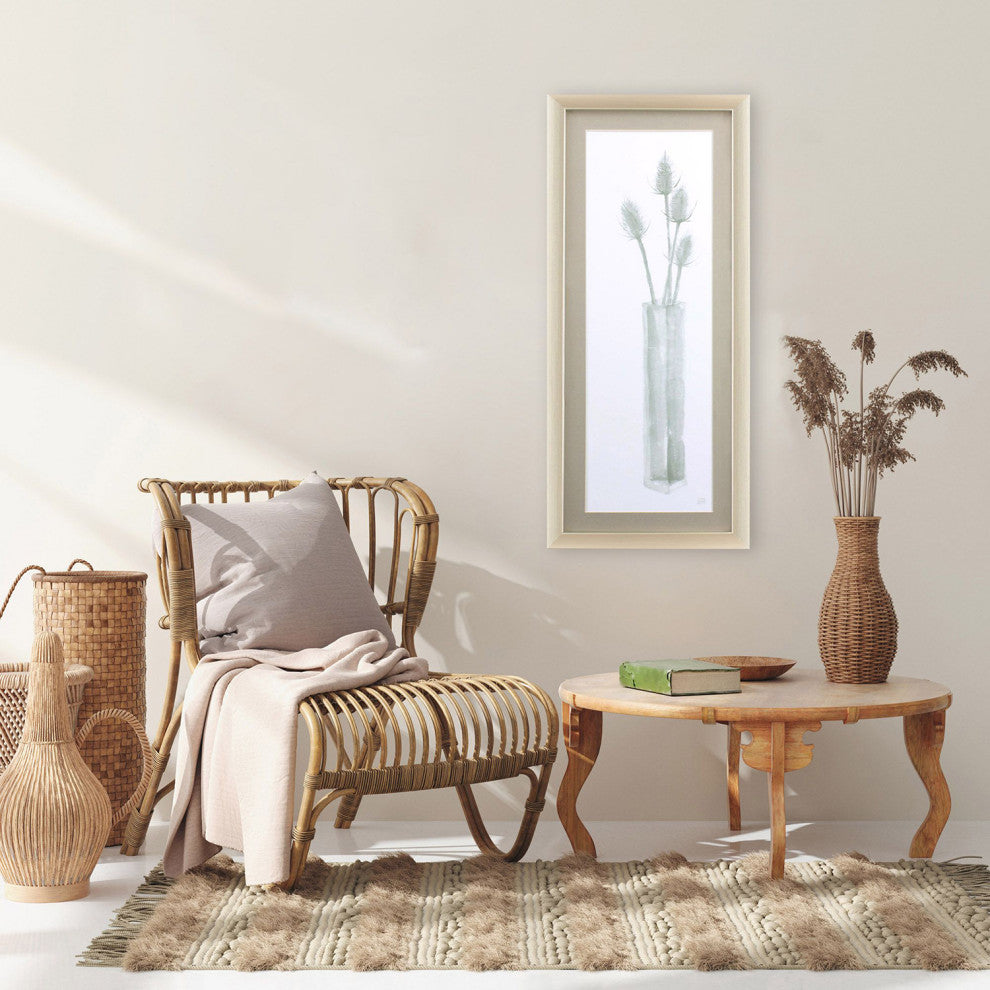 Neutral Thistle Framed Art