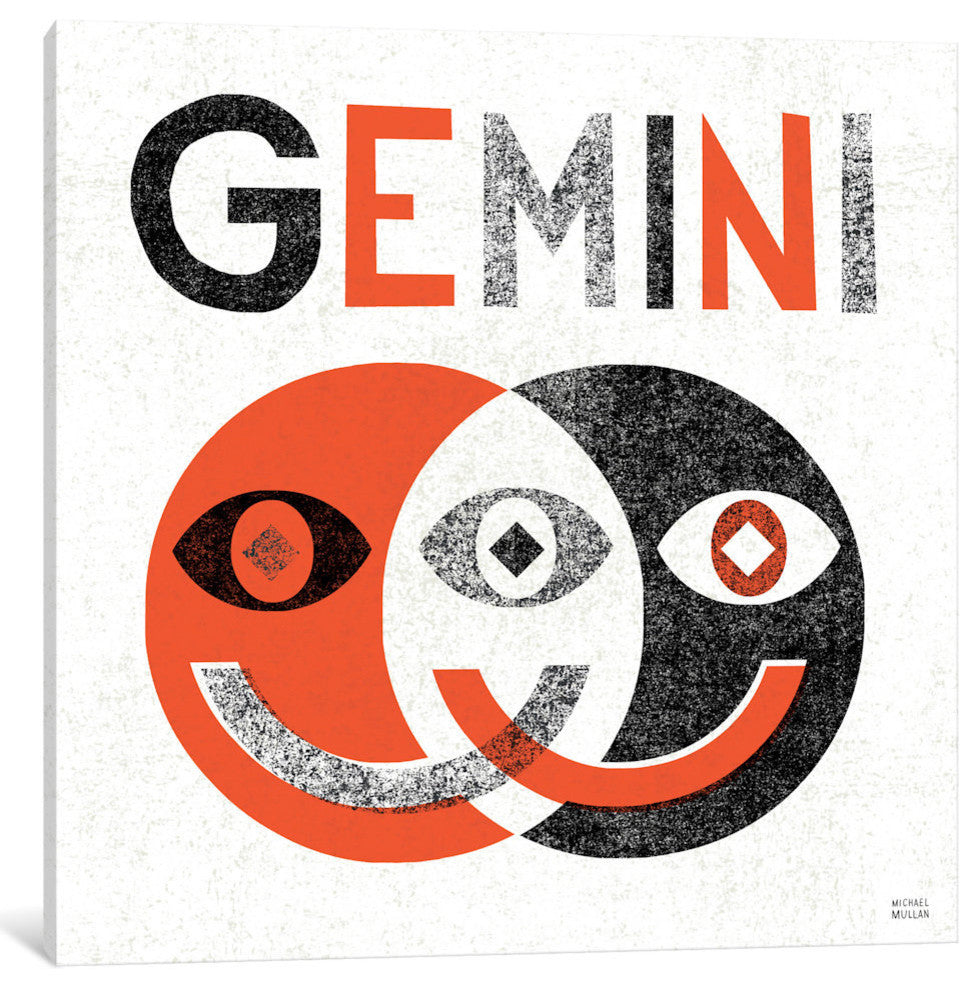 "Zodiac Gemini" by Michael Mullan, 18x18x1.5