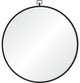 Rayden 36" round decorative matte black wall mirror
