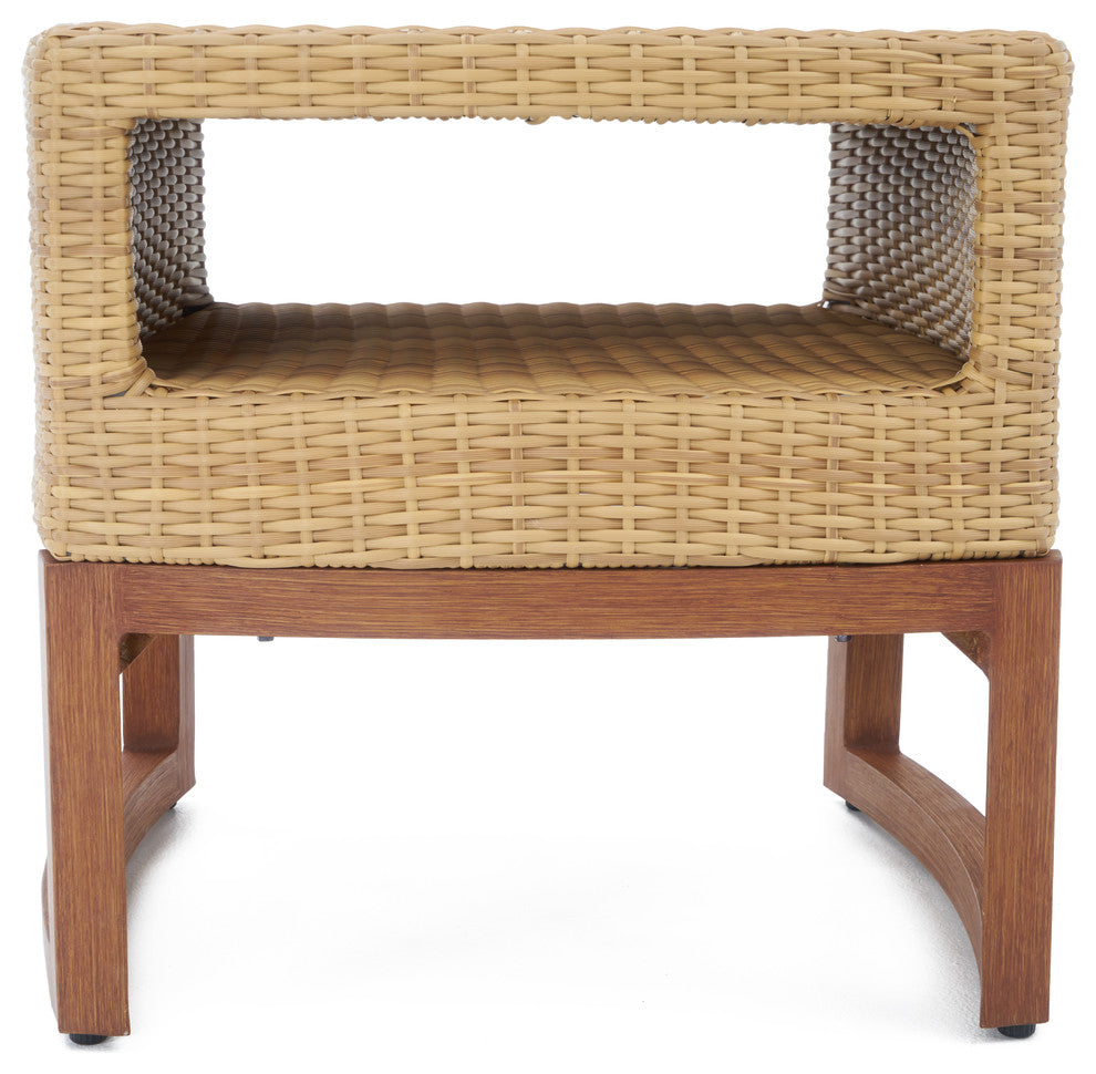 Milea 5 Piece Sunbrella Outdoor Patio Club Chair and Ottoman Set, Tikka Orange