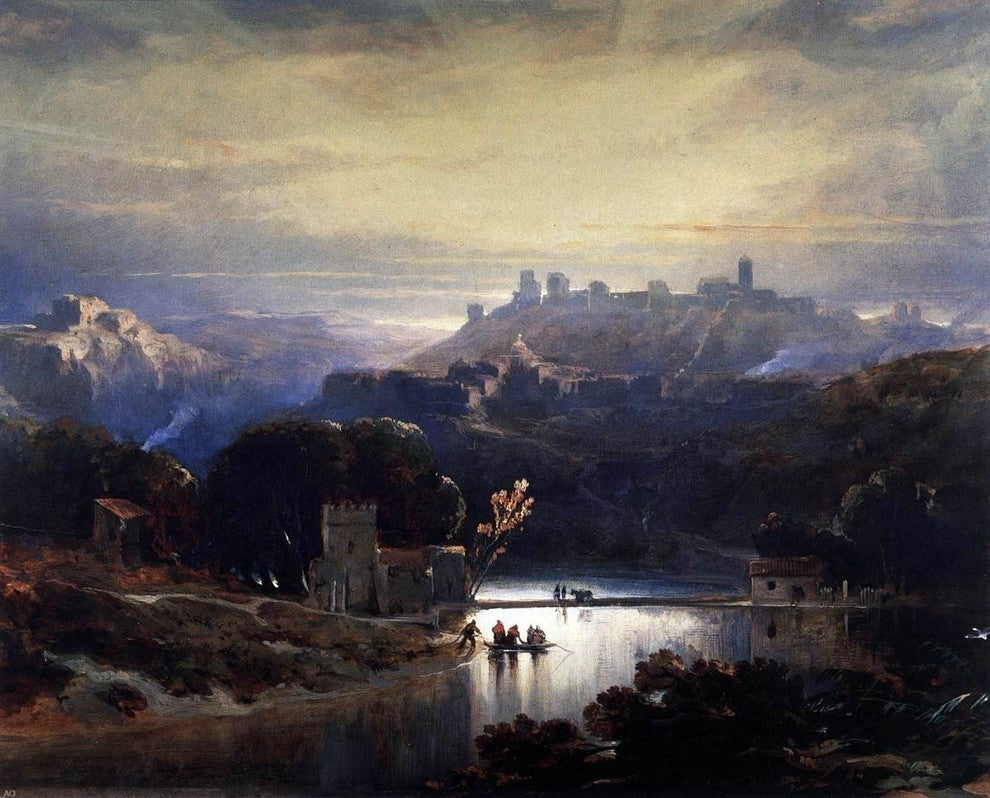 David Roberts The Castle of Alcala de Guadaira - 20" x 25" Premium Canvas Print