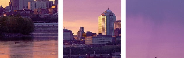 "Dawn Kansas City MO " Canvas Art, 36"x12"x1.25"