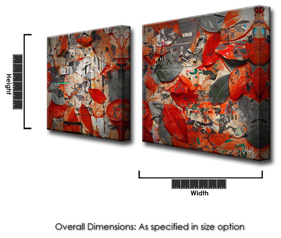 Fall Ink XXIV, Canvas Wall Art 2-Piece Canvas Art Set, 16"