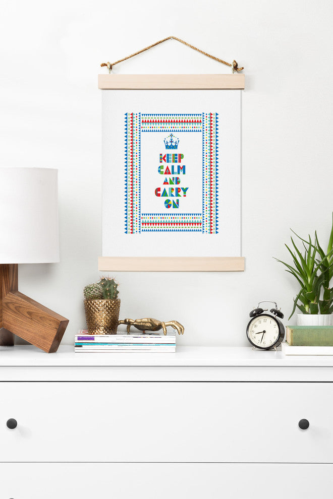 Deny Designs Andi Bird Keep Calm And Carry On Art Print