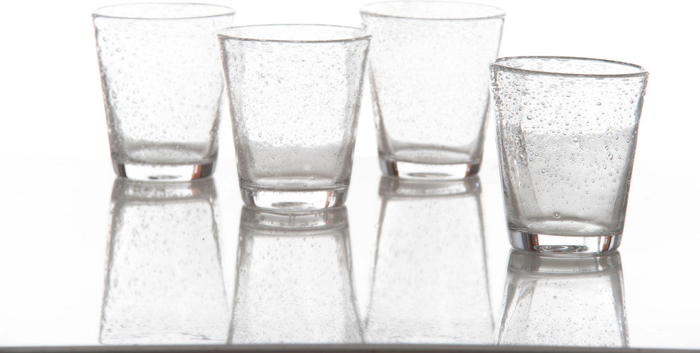 Bubble Water Glasses, Clear, Set of 4