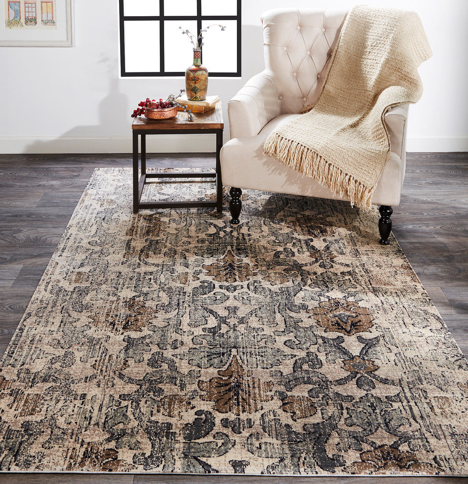 Weave & Wander Margaux Rug, Driftwood, 3'2"x5'4"