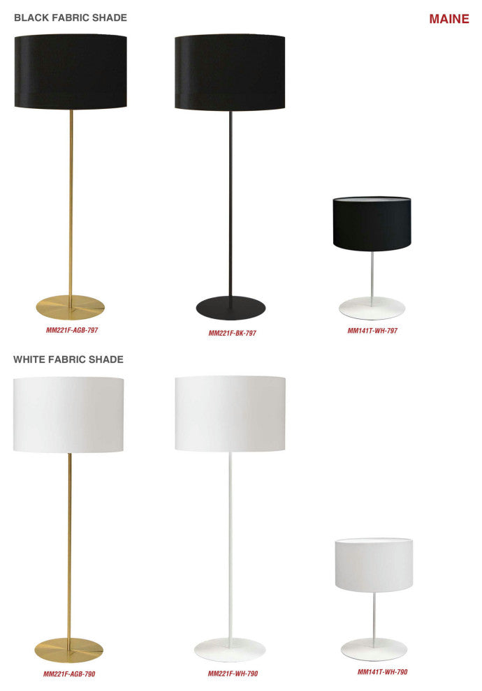 1 Light Drum Table Lamp with JTone White Shade