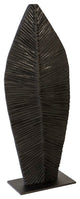 Carved Leaf on Stand, Burnt, Small