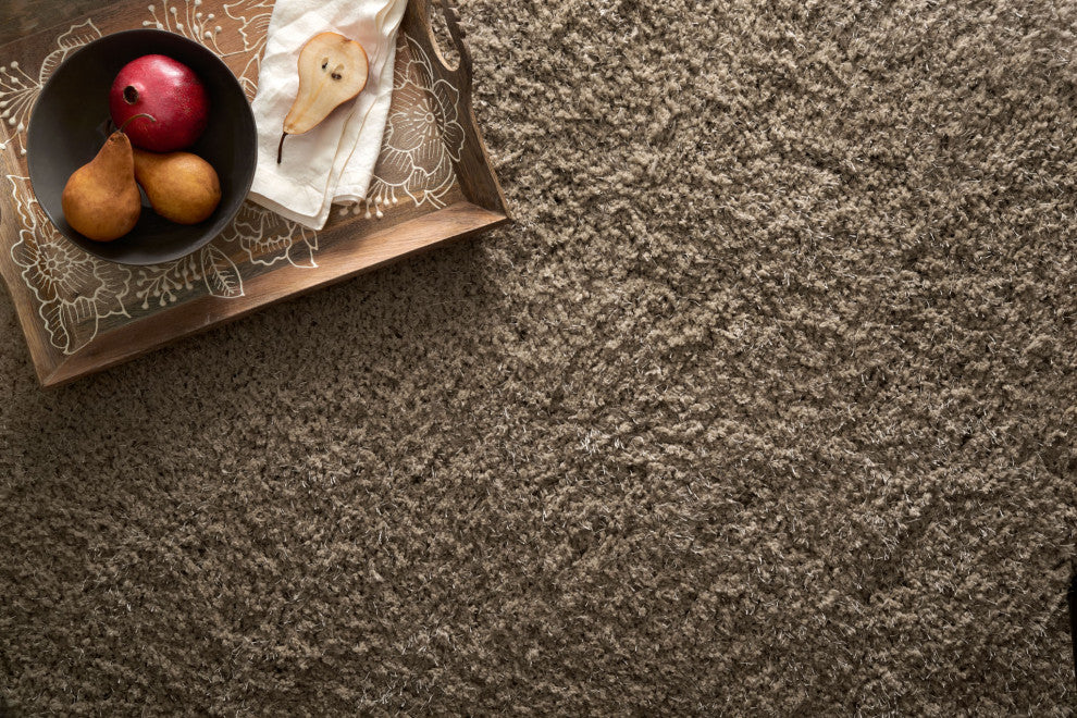 Soft Plush 2" Pile Cozy Shag Area Rug by Loloi, Taupe, 5'x7'6"