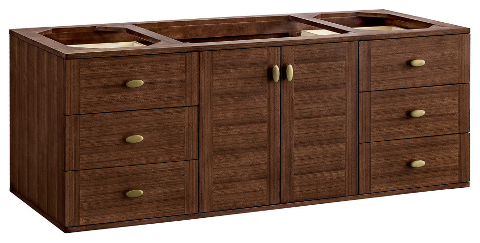 Amberly 60" Single Vanity, Mid-Century Walnut