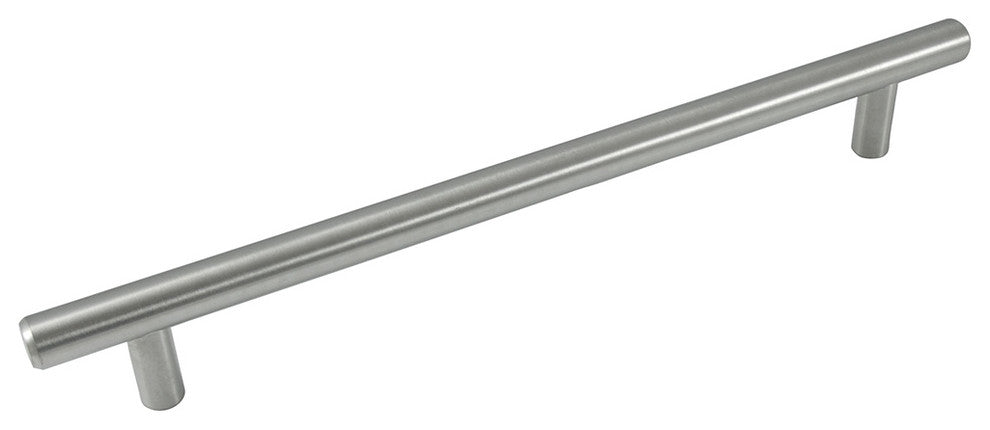 192mm - 9 1/2" Overall - Builders Steel Plated T-Bar Pull - Brushed Satin Nickel