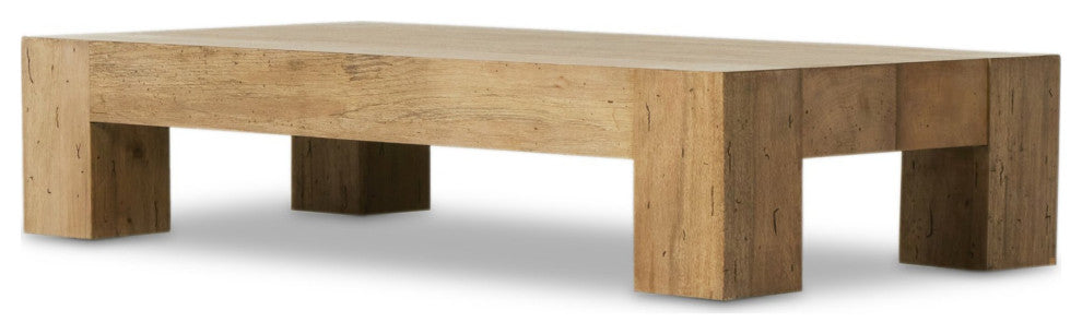 Abaso Rectangular Coffee Table Rustic Wormwood Oak