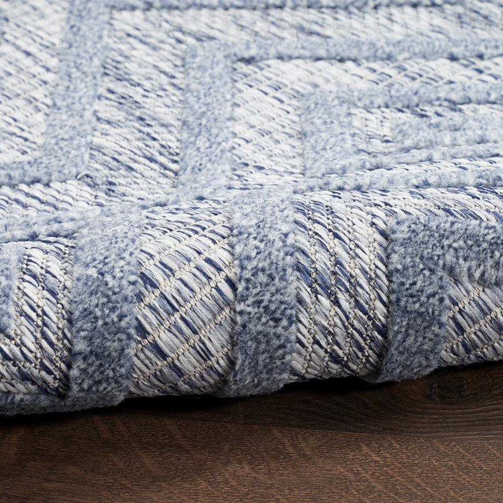Nourison Versatile 6' x 9' Denim Blue Modern Area Rug