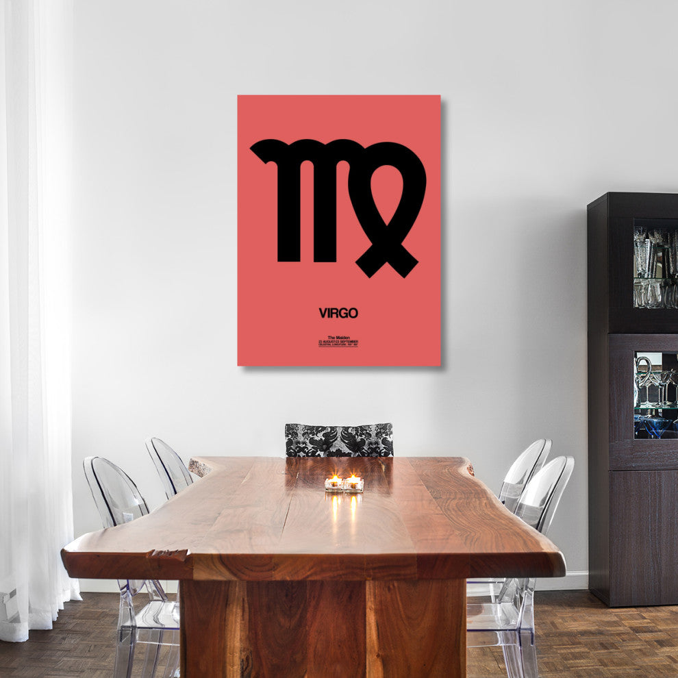 "Virgo Zodiac Sign Black" Fine Art Print
