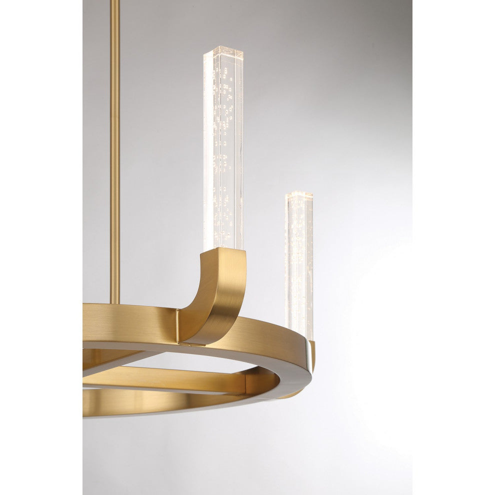 Del Mar 4-Light LED Chandelier, Warm Brass by Breegan Jane