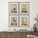 Decorative Bouquet Framed Art, 4-Piece Set