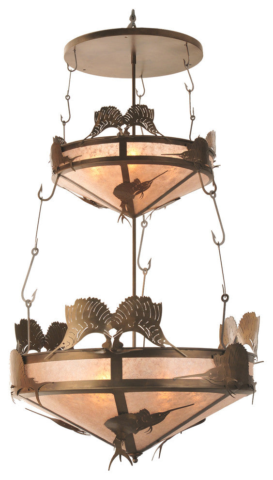 44W Catch of the Day Sailfish Two Tier Inverted Pendant