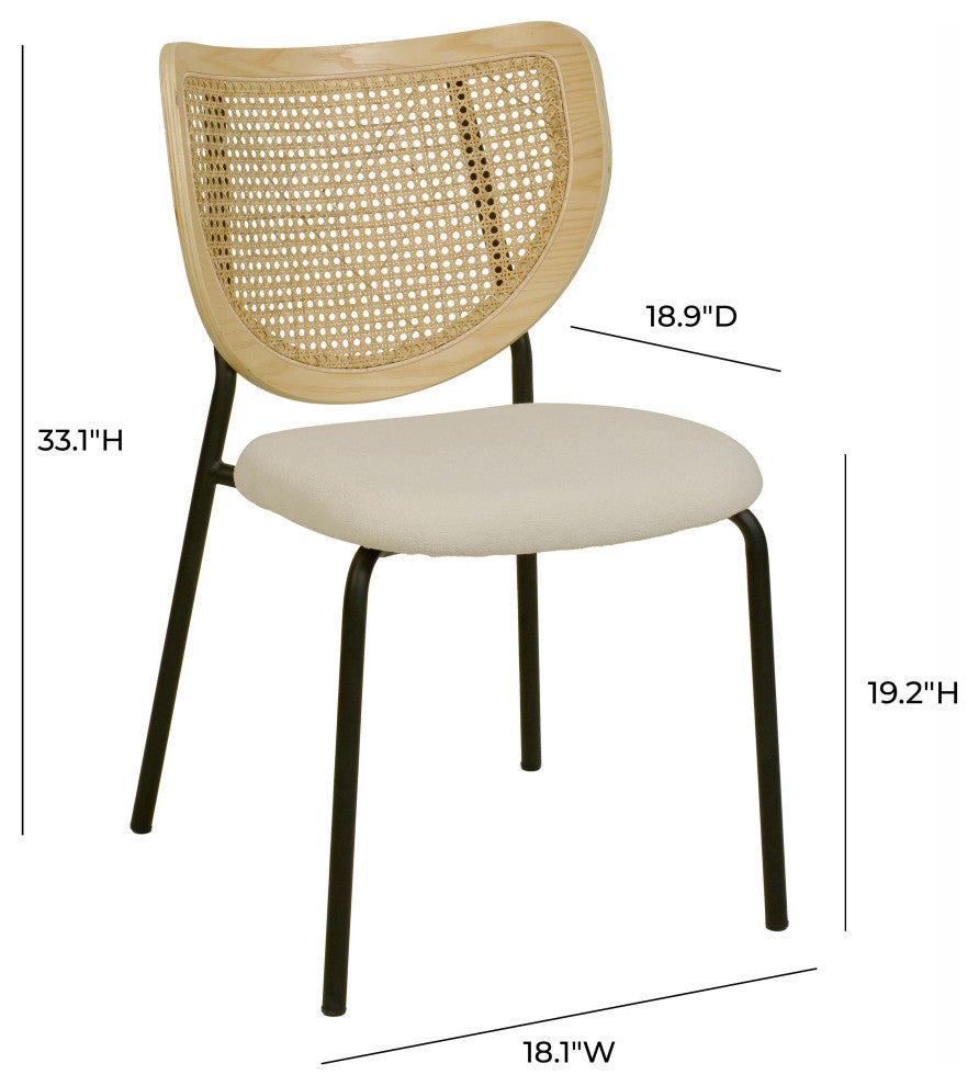Nessie Natural Rattan Dining Chair - Set of 2