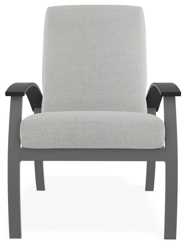 Belle Isle Cushion Deep Seating Outdoor Armchair, Grasscloth Cloud/Graphite