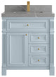 Paris 30" Single Sink Bathroom Vanity, Blue Heather 2" Piatra Gray