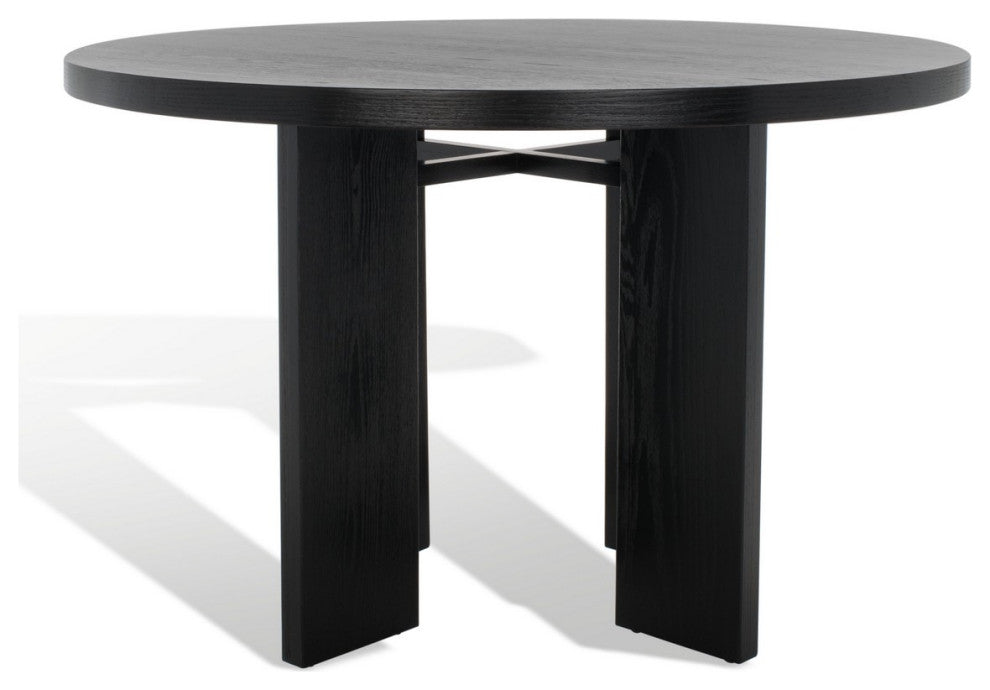 Safavieh Couture Calamaria Round Wood Dining Table, Black