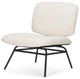 Nora Cream Fabric With Matte Black Metal Legs Accent Chair