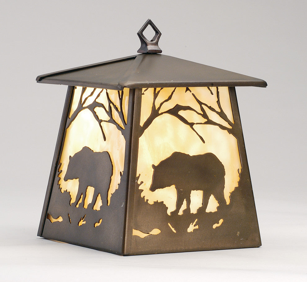 7 5"W Bear At Dawn Hanging Wall Sconce