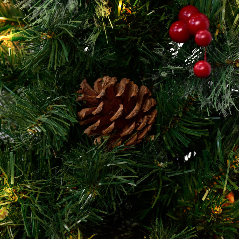 Astella 3.5' Pre-Lit Christmas Tree With 50 Ul-Rated Lights and Stand, Green