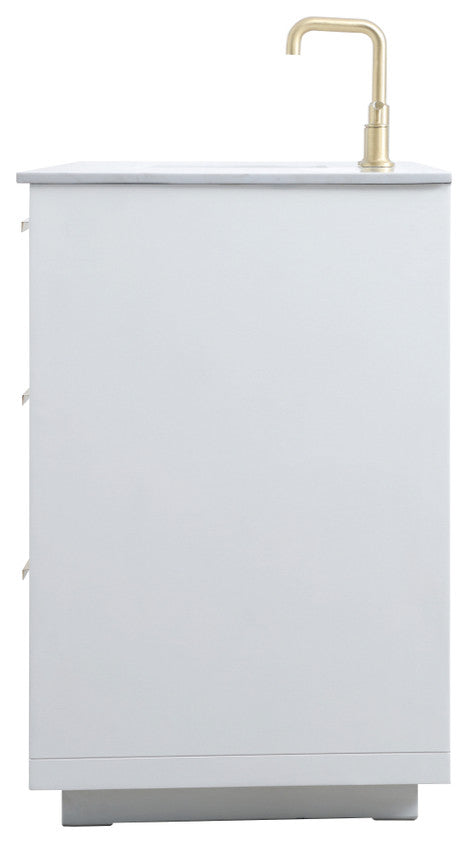 Bethany Single Bathroom Vanity, White, 54"