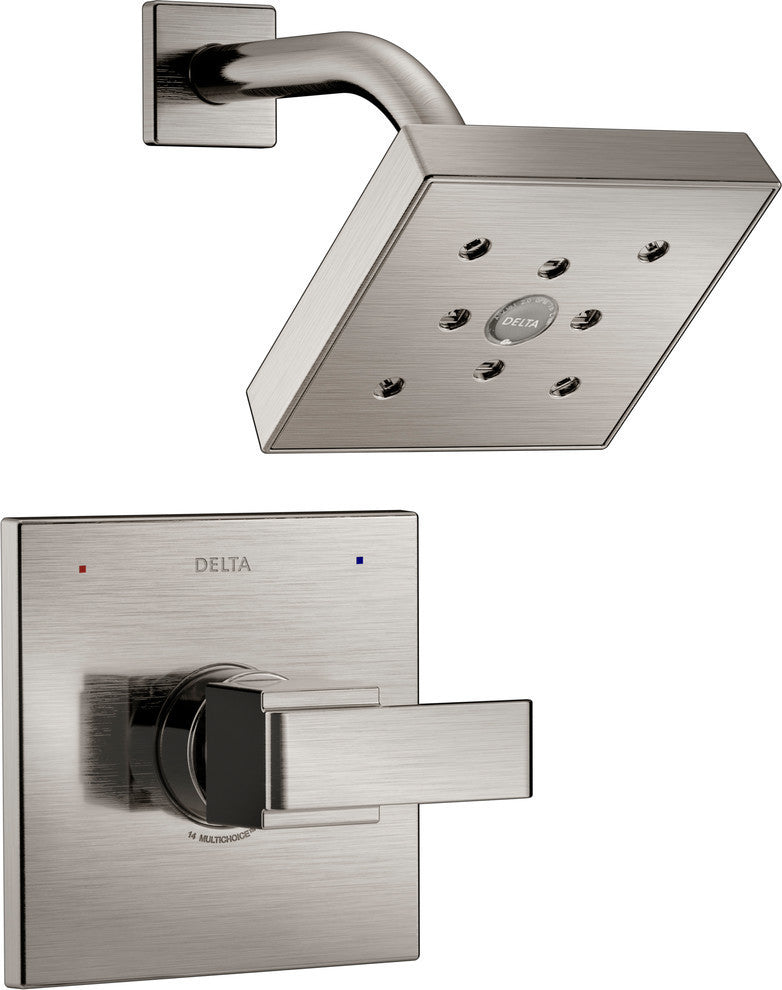 Delta Ara Monitor 14 Series H2Okinetic Shower Trim, Stainless, T14267-SS