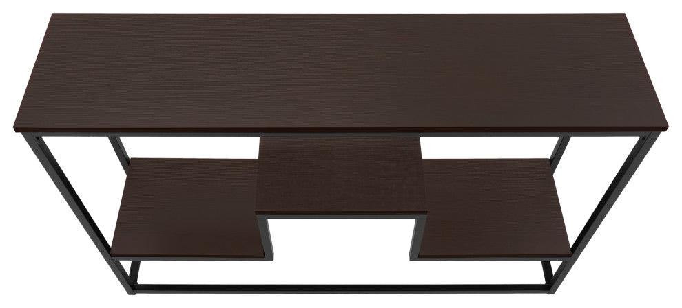 Accent Table Console Entryway Narrow Sofa Bedroom Metal Brown