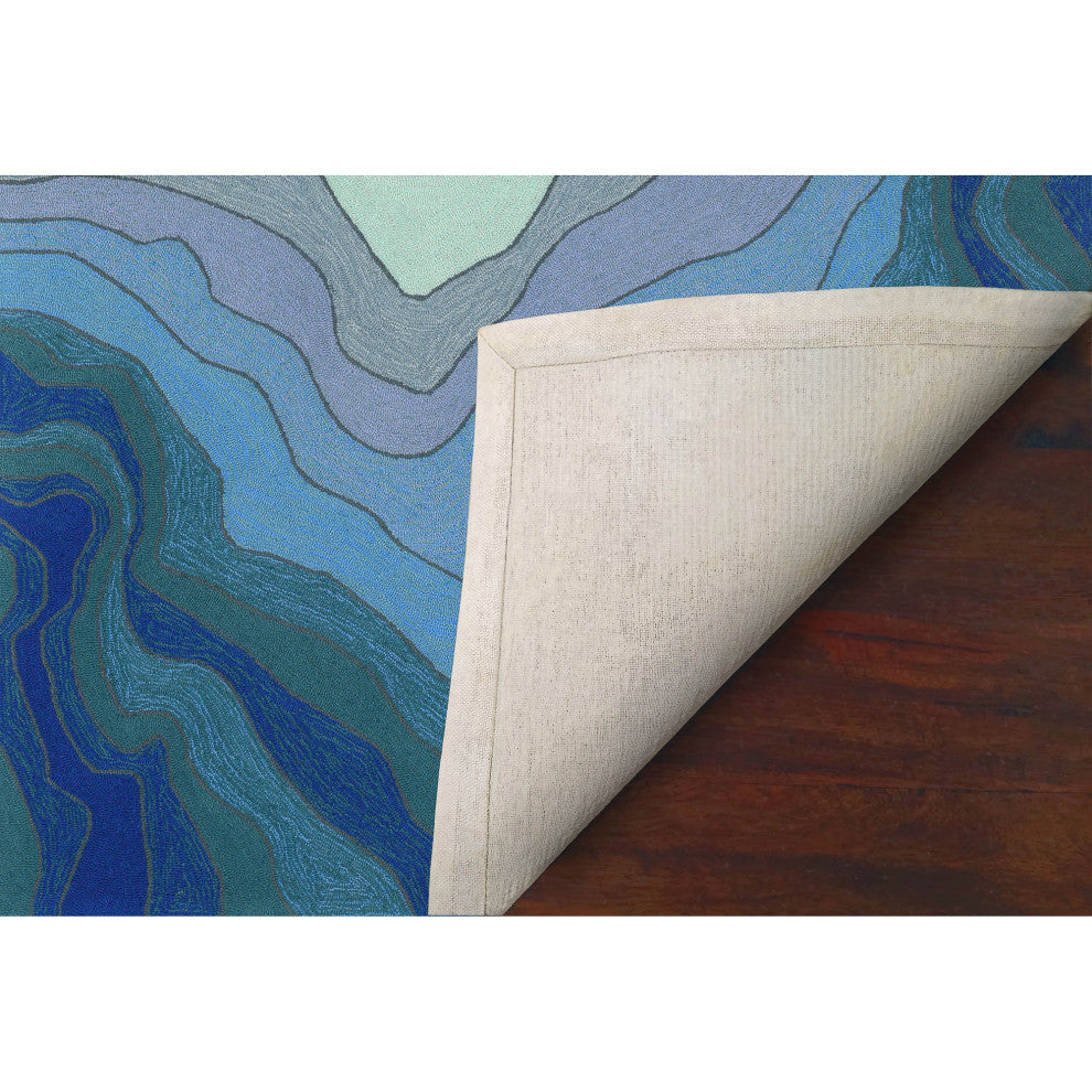 Ravella Mykonos Indoor/Outdoor Rug, Water, 2'x8' Runner