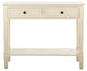Safavieh Samantha 2-Drawer Console, Distressed Cream