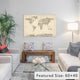 "Old Sheet Music World Map" by Michael Tompsett, 18x12x1.5"