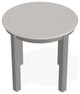 21" Round Marine Grade Outdoor End Table, Warm Gray