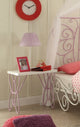 Priya II Nightstand, White and Light Purple
