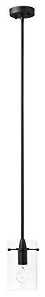 Effimero 1-Light Stem Hung Pendant Lamp, Black