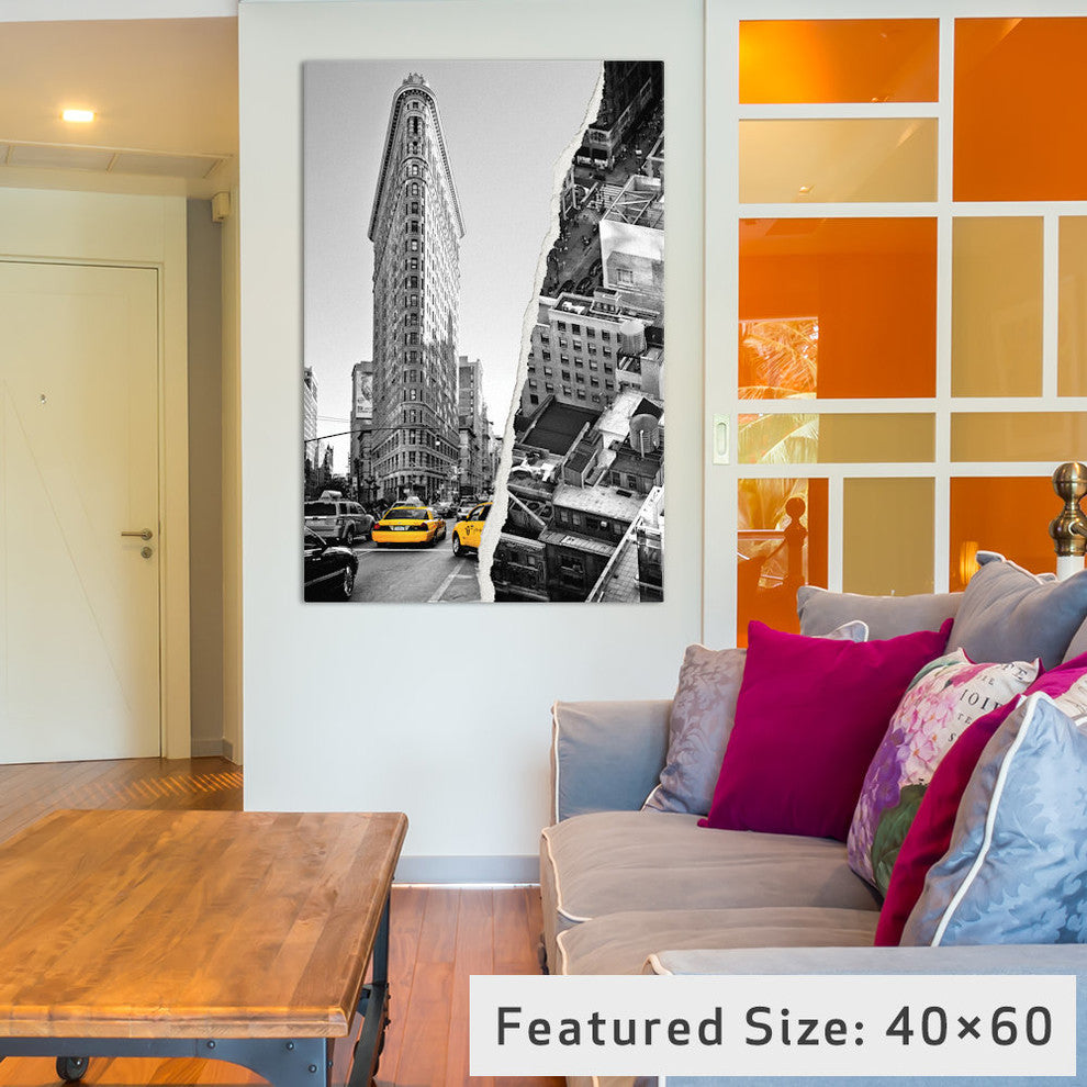"Dual Torn Series NYC Buildings" by Philippe Hugonnard, 18x12x1.5