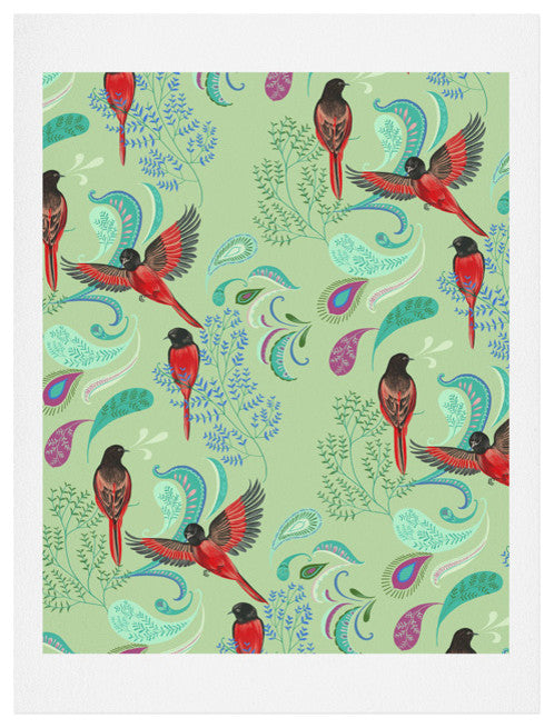 Deny Designs Pimlada Phuapradit Scarlet Minivet Art Print