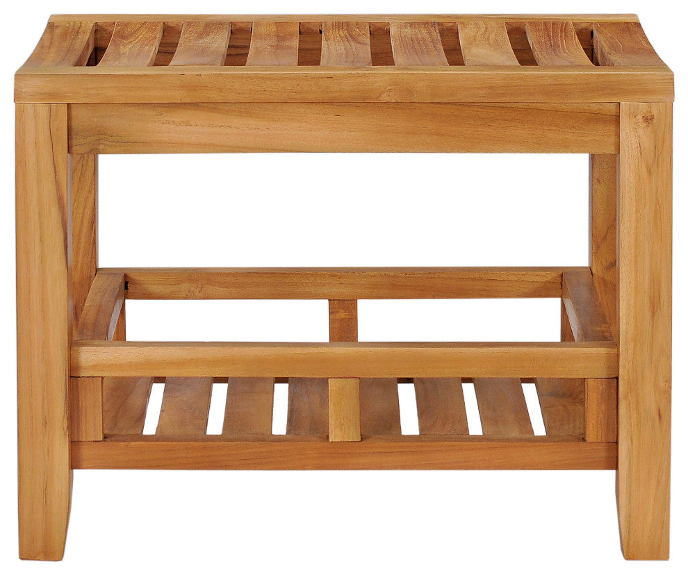 Teak Wood Bahama Shower Stool, 23"