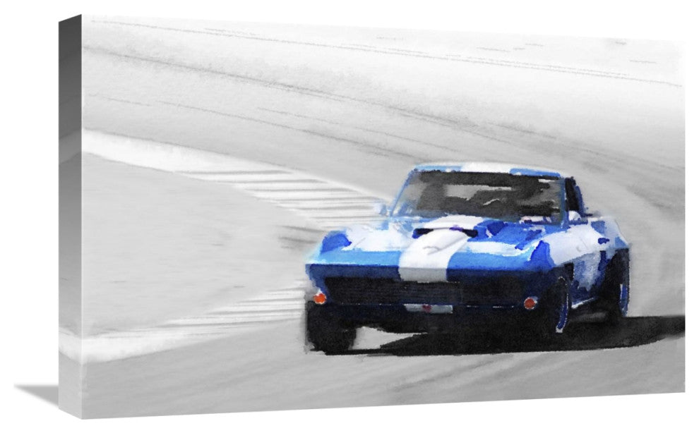 "Corvette Stingray Laguna Seca Watercolor" Fine Art Print
