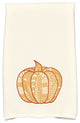 Pumpkin Patch Holiday Geometric Print Kitchen Towel, Gold