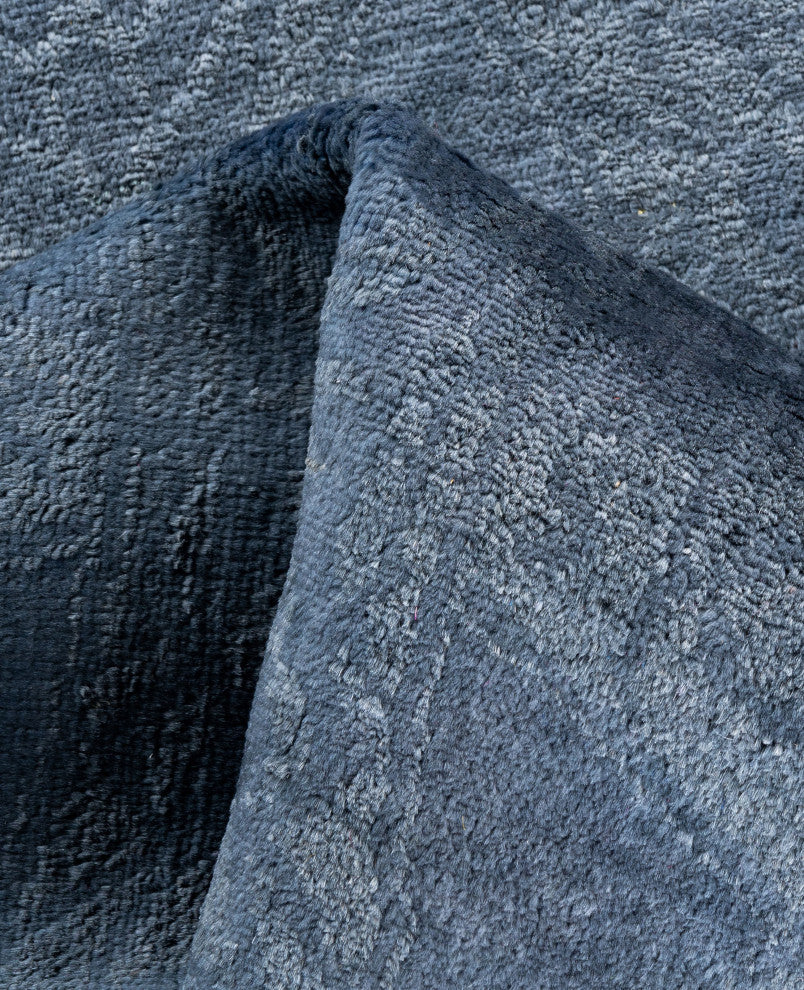 Overdyed One-of-a-Kind Hand-Knotted Area Rug Gray, 4' 3" x 12' 0"