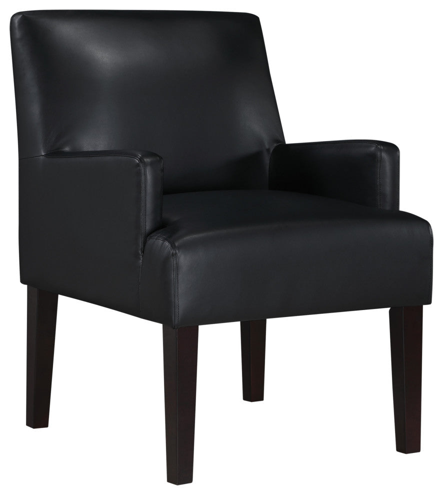 Main Street Guest Chair Black Faux leather
