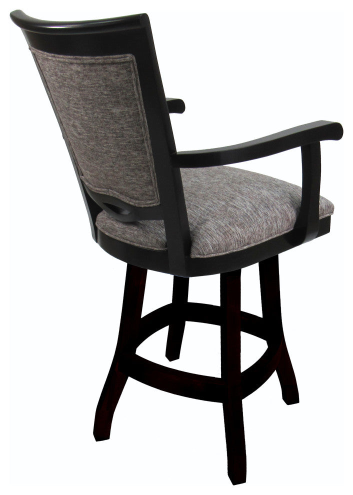 Swivel Wood Counter 26" 30" Extra Tall 34" Bar Stool 400, Mojave Gray and Black, 26"