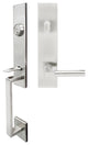 Aurora Lever, Tubular Entry Handleset, Left Hand Reverse, Satin Stainless Steel